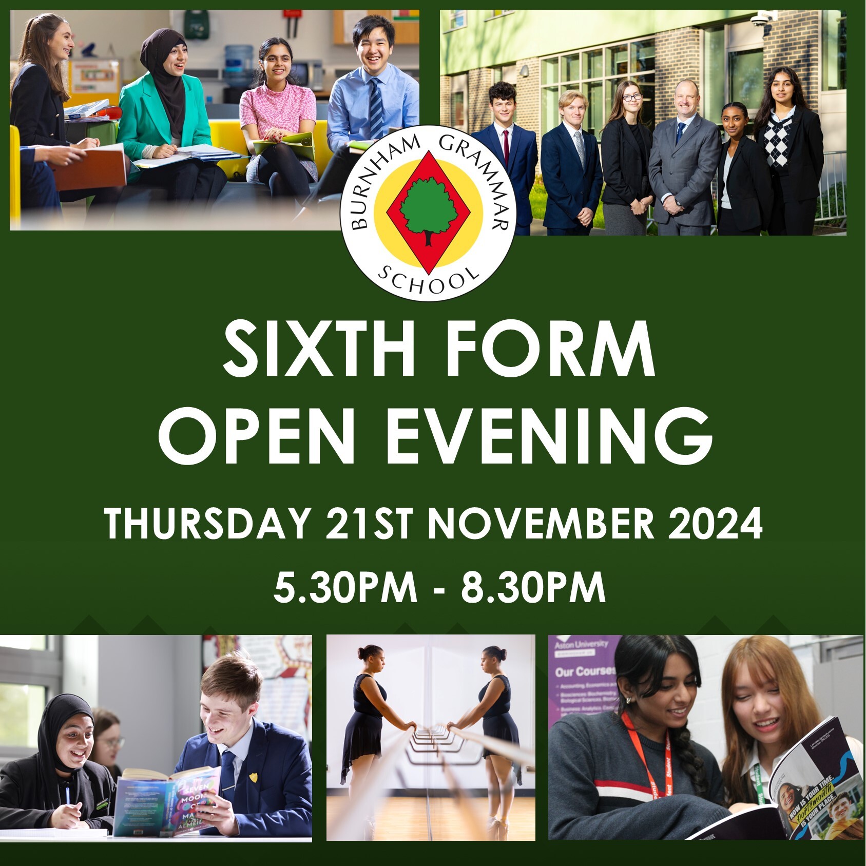 Sixth form open evening 2024 website news main socials image