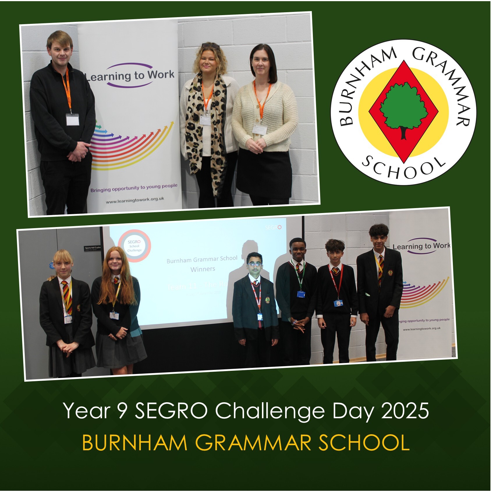 Year 9 segro challenge website socials image