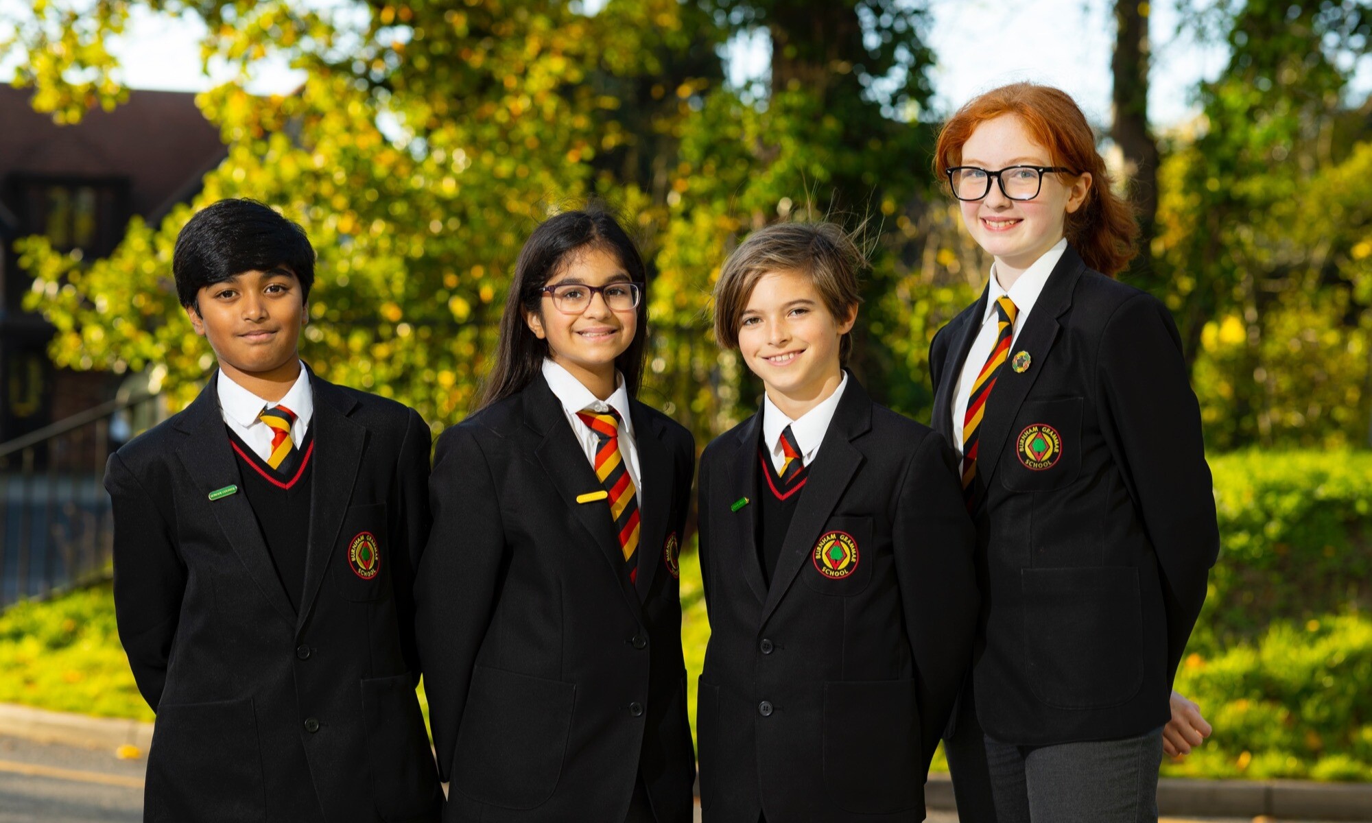 Burnham grammar students together